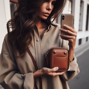 маленькая сумка для телефона с деловым стилем